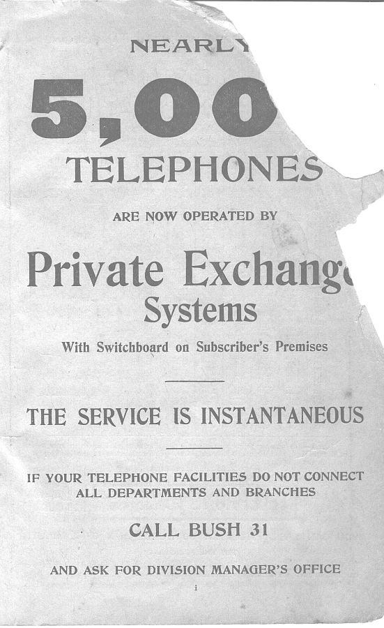a page from the 1903 San Francisco telephone directory