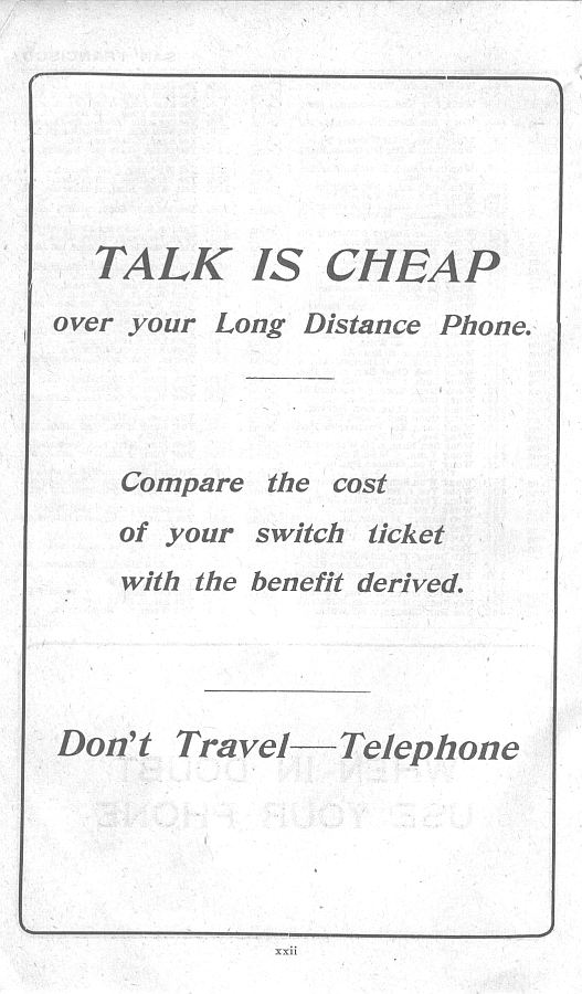 a page from the 1903 San Francisco telephone directory