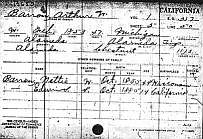 1900 Census Soundex Card for Arthur W. Barron