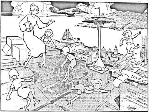 Drawing: An Examiner Artists Visualizes a School Class of 1987.