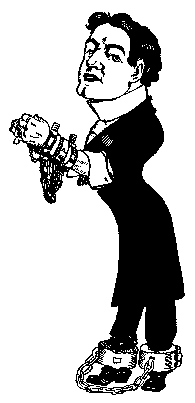 Houdini drawing, SF Examiner, 26 Aug 1907