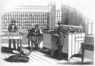 Stamping the Letters.